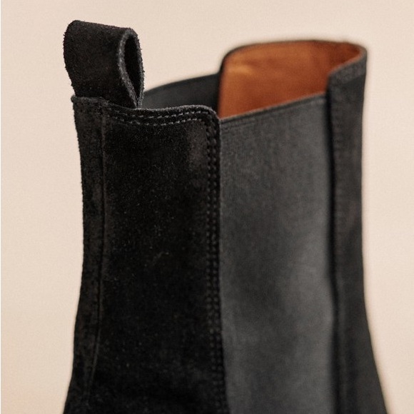 Sezane Pippa Black Suede Ankle Boots Sz 42 - Picture 3 of 7